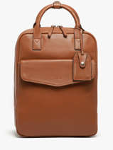 Leather Flandres Business Backpack Etrier Brown flandres EFLA8271