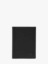 Portefeuille Porte-monnaie Cuir Etrier Noir madras EMAD5016