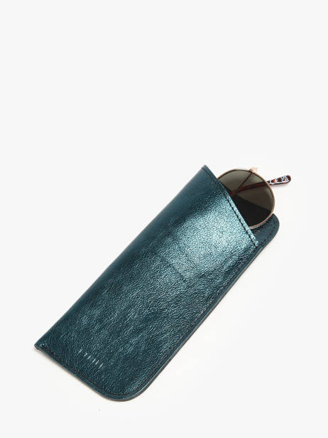 Ã‰tui Lunettes Etincelle IrisÃ©e Cuir Etrier Vert etincelle irisee EETI5001 vue secondaire 1