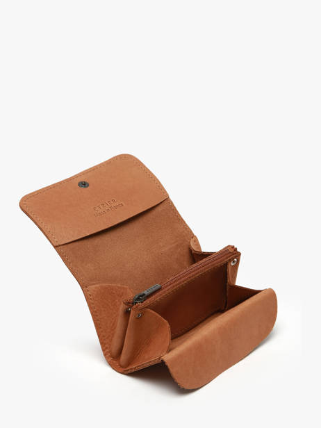 Coin Purse Leather Etrier Brown oil EOIL650 other view 1