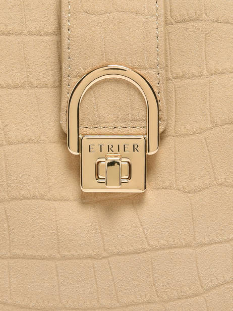 Sac Bandoulière Equestre Croco Cuir Etrier Beige equestre croco EECQ0143 vue secondaire 5